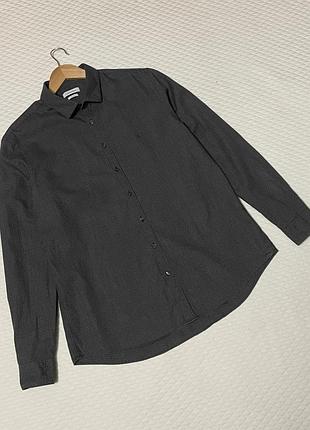 Модная рубашка в мелкую клетку calvin TER klein original slim fit