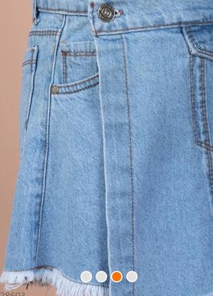 Шорты-юбка джинсовая3 фото