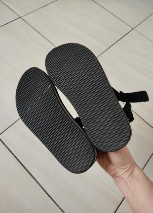 Черные сандалии на липучках6 фото