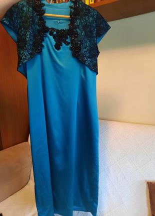 Платье нарядное - сарафан с накидной - болеро, вечернее, размер 48-50