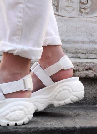 Buffalo london sandals white, женские сандалии белые, сандали2 фото