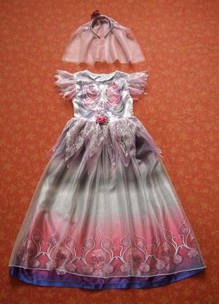 Продаю! 9-10 років, карнавальне плаття наречена, скелет, хелловін, halloween, tu, б/у.
