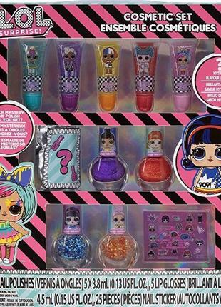 L.o.l. surprise! townley girl 11 pcs sparkly cosmetic makeup set for kids.