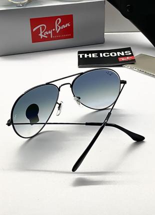 Женские солнцезащитные очки ray ban 3026 aviator black (2902)4 фото