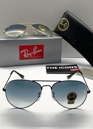 Женские солнцезащитные очки ray ban 3026 aviator black (2902)2 фото