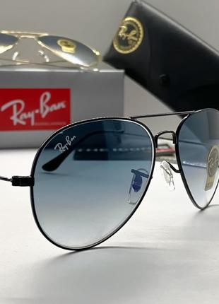 Женские солнцезащитные очки ray ban 3026 aviator black (2902)5 фото