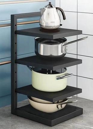 Кухонна полиця для зберігання каструль, 3 рівні kitchen shelf for storing pots/полиця на кухню1 фото