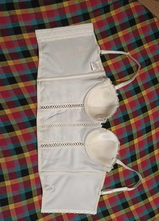 Корсет с вышивкой бюстье размер 75 b полуграция эротическое белье7 фото