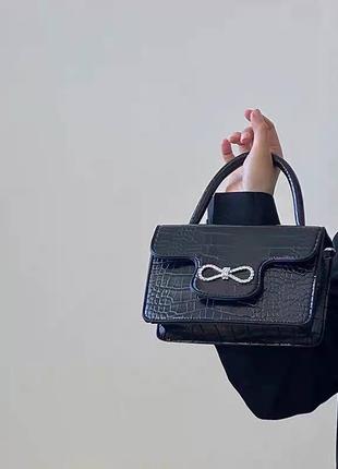 Жіноча стильна сумка, сумка щільна, трендова, вечірня, маленька, сумка з еко-шкіри, шкіряна на літо