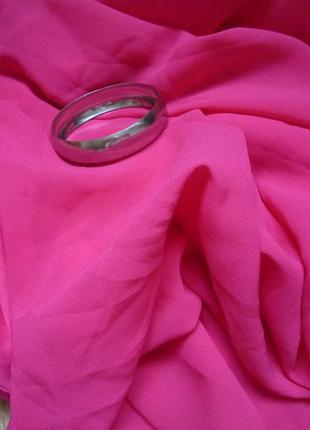 Capsule шифоновая коралловая малиновая розовая блуза, блузка блузон реглан винтаж бохо10 фото