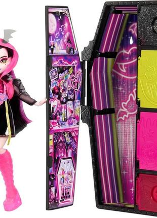 Кукла монстер хай дракулаура секреты в шкафу неоновые страхи monster high draculaura hnf78