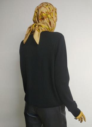 Ferre итальялия черный базовый вязаный оверсайз свитер с вышитым лого кофта джемпер пуловер s m l7 фото