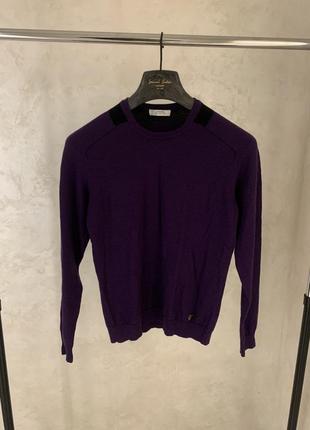 Свитер джемпер versace collection шерстяной фиолетовый6 фото