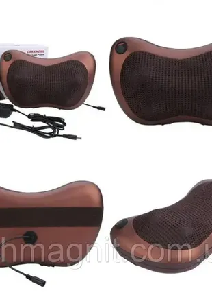 Массажная подушка massage pillow 8 массажных ролика инфракрасный роликовий массажер для шеи и спины3 фото