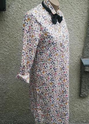 Платье-рубашка с застежкой до пояса(без подкладки) из плотного хлопка,ручная робота.2 фото