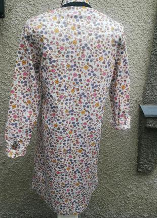 Платье-рубашка с застежкой до пояса(без подкладки) из плотного хлопка,ручная робота.4 фото