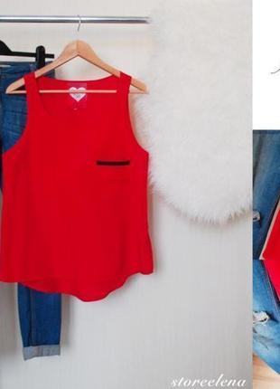 Очень красивая и стильная брендовая блузка красного цвета.5 фото