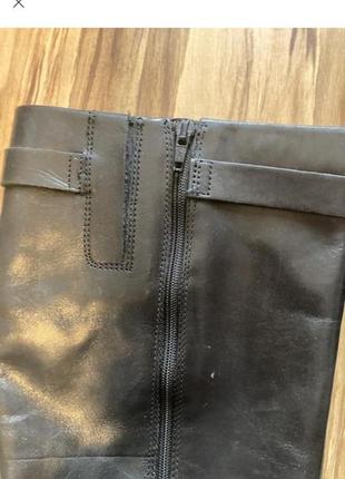 Чёрные кожаные сапоги ессо 40-41 размер2 фото