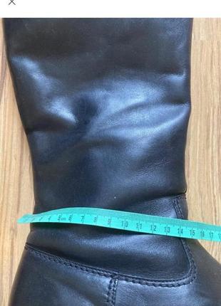 Чёрные кожаные сапоги ессо 40-41 размер8 фото
