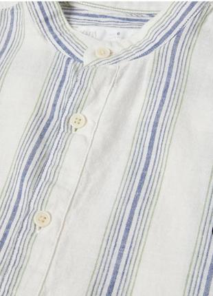 Рубашка классическая с воротничком стойкой zara суперцена.3 фото