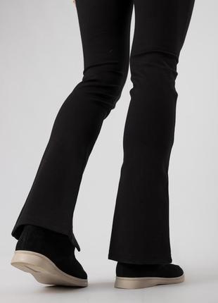 Туфли женские замшевые черные 1094тz2 фото