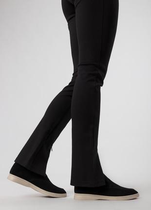 Туфли женские замшевые черные 1094тz3 фото