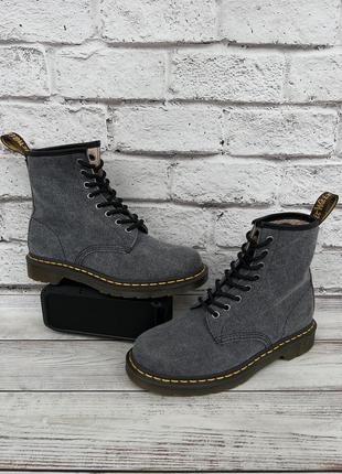 Черевики dr martens 1460 8 eye washed canvas 40-41р.25.5-26см.