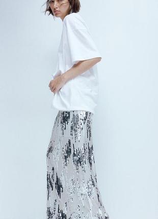 Юбка с пайетками h&m