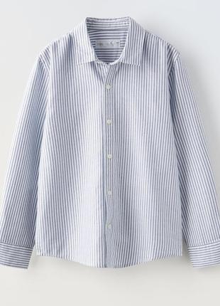Рубашка в стиле Оксфорд zara коллекция 2024