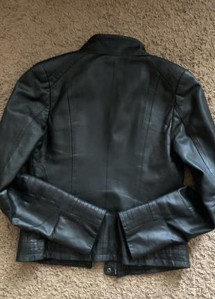 Куртка натуральная кожа кожаный пиджак жакет размер s/m4 фото