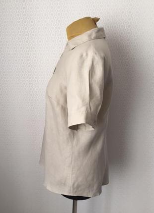 Льняная рубашка благородного натурального цвета от adagio ,размер нем 42, укр 48-502 фото