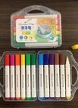 Волшебные маркеры плавающие рисунки 12 цветов в кейсе floating pen в кейсе