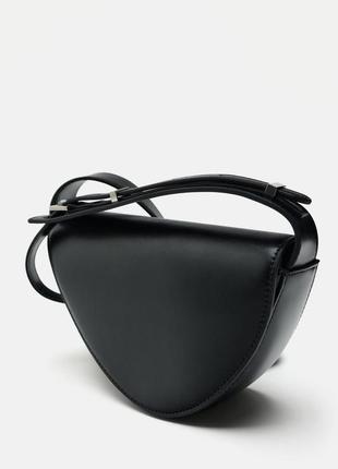Асимметричная сумка черная zara new6 фото