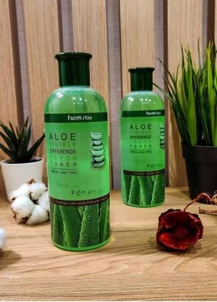 Освежающий тонер с экстрактом алоэ вера farmstay aloe visible difference fresh toner 350 мл