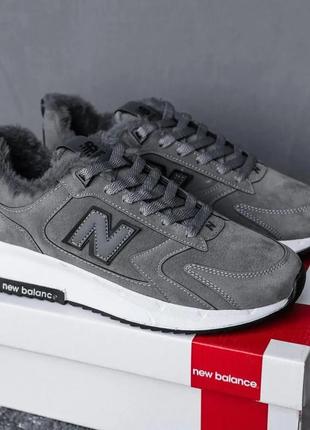 Чоловічі теплі кросівки new balance з хутром всередині 40-44