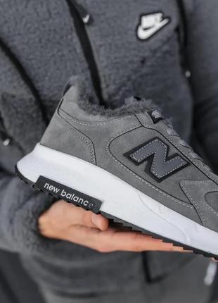 Мужские теплые кроссовки new balance з мехом внутри 40-447 фото