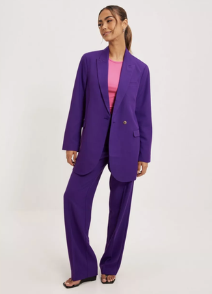 Базовый удлиненный фиолетовый пиджак от премиального бренда jjxx4 фото