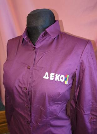 Фиолетовая фирменная блузка2 фото
