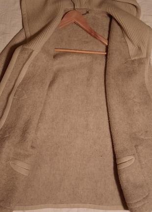 Трикотажне пальто на підкладці (вовна) з капюшоном польша,розм.482 фото