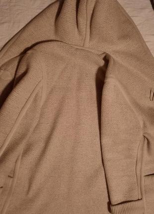 Трикотажне пальто на підкладці (вовна) з капюшоном польша,розм.487 фото