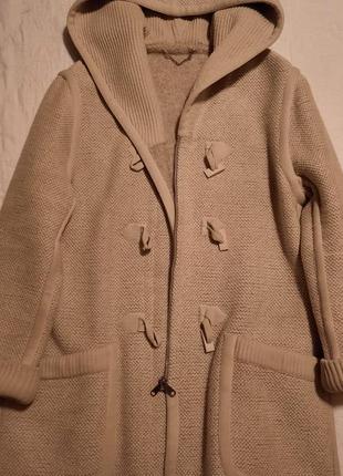 Трикотажне пальто на підкладці (вовна) з капюшоном польша,розм.488 фото