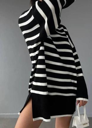 Женский свитер в полоску овесайз светр3 фото