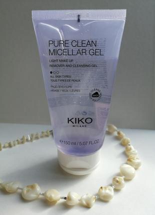 Kiko clear micellar gel  мицеллярный гель kiko milano pure clean micellar gel