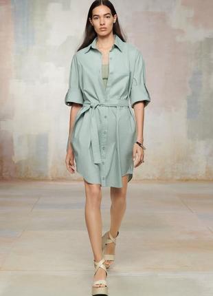Zara -60% 💛 shrt drss 10 роскошное коллекционное платье коттон стильное м
