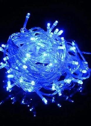 Светодиодная гирлянда xmas led 100 в-1 синий3 фото