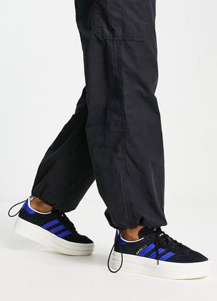 Кроссовки adidas gazelle bold shoes black lucid blue