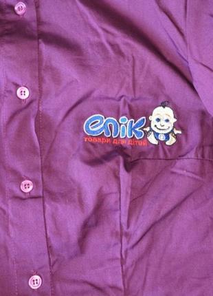 Фиолетовая фирменная блузка7 фото