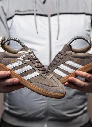 Мужские&nbsp;демисезонные-россовки adidas samba (коричневые)1 фото