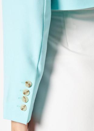 Бирюзовый укороченный пиджак от премиального бренда jjxx7 фото
