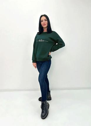 Жіночий світшот на флісі + великі розміри ✨ 6